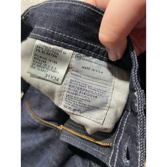 AG Adriano Goldschmied Mens Actual Size 32x28 Protege Straight Leg Jeans Blue - Picture 10 of 11
